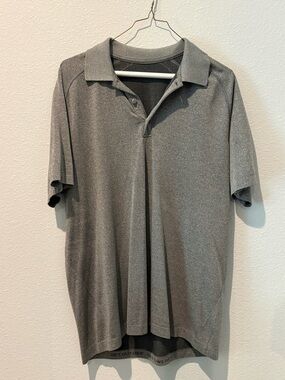 lululemon athletica Men's Heather Grey Polo Shirt